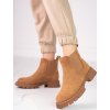 Svetlohnedé členkové chelsea topánky