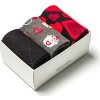 Čierno-červený valentínsky set ponožiek pre mužov Art.133
