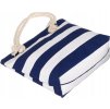 Modro-biela pruhovaná plážová taška
