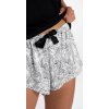 Čierno-biele krátke pyžamo Diune
