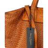 MARCO MAZZINI Karamelová pletená shopper bag (Veľkosť ONE SIZE)