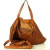 MARCO MAZZINI Karamelová pletená shopper bag (Veľkosť ONE SIZE)