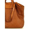 MARCO MAZZINI Karamelová pletená shopper bag (Veľkosť ONE SIZE)