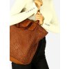 MARCO MAZZINI Karamelová pletená shopper bag (Veľkosť ONE SIZE)