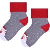 Sivé detské vianočné ponožky so Santom Art.154