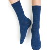 Tmavomodré detské nekompresné merino ponožky Art.130 (Veľkosť 32/34)
