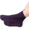 Tmavofialové detské nekompresné merino ponožky Art.130 (Veľkosť 26/28)