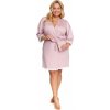 Svetloružový dámsky viskózový župan