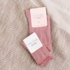 Ružové dievčenské ponožky z jemnej bavlny