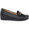 Čierne dámske mokasíny s prackou