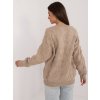 Béžový dámsky sveter s okrúhlym výstrihom