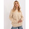 Béžový dámsky sveter s okrúhlym výstrihom