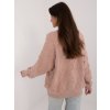 Svetloružový dámsky sveter s okrúhlym výstrihom
