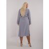 Sivé bavlnené plus size šaty
