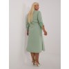 Svetlozelené bavlnené plus size šaty