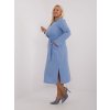 Svetlomodré bavlnené plus size šaty