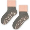Sivo-ružové protišmykové ponožky pre dievčatá ART.038