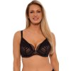 Čierna podprsenka s pásikovým vzorom Gaia Johanne