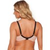 Krémovo-čierna polovyztužená podprsenka Gaia Leonia