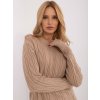 Béžový klasický pletený sveter