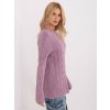 Klasický pletený lila sveter