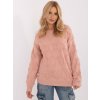 Svetloružový dámsky oversize sveter