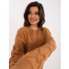 Svetlohnedý dámsky oversize sveter
