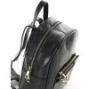 MARCO MAZZINI Čierny malý kožený batoh s vreckami (Veľkosť ONE SIZE)