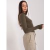 Khaki rolákový sveter (Veľkosť S/M)