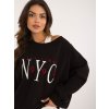 Čierna mikina s výšivkou NYC
