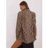Čierno-béžové oversize sako s leopardím vzorom