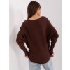 Tmavohnedý sveter s netopierími rukávmi (Veľkosť S/M)