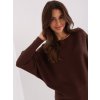 Tmavohnedý sveter s netopierími rukávmi (Veľkosť S/M)
