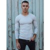 Svetlosivý pánsky sveter s výstrihom do V