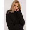 Čierny dámsky sveter s rolákom