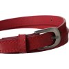 Cavaldi Červený dámsky koženkový opasok 105 cm (Veľkosť 105)