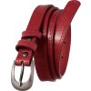 Cavaldi Červený dámsky koženkový opasok 105 cm (Veľkosť 105)