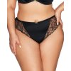 Čierne nohavičky Ava 2114 s čipkovými vsadkami