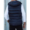 Tmavomodrá prešívaná vesta s kapucňou (Veľkosť M)