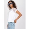Biele tričko s čipkovými rukávmi