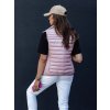 Svetloružová dámska prešívaná vesta so stojačikom STYLISHZ