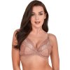Béžová čipková push up podprsenka Gaia Irene Mokka