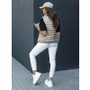 Béžová dámska prešívaná vesta so stojačikom STYLISHZ