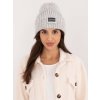 Dámska svetlosivá pletená čiapka (Veľkosť ONE SIZE)