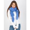 Modrý dámsky šál s potlačou