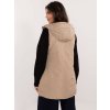 Khaki-béžová dámska obojstranná vesta s vreckami