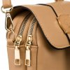 Béžová dámska crossbody kabelka s chlopňou