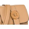 Béžová dámska crossbody kabelka s chlopňou
