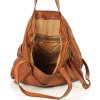 MARCO MAZZINI Originálna dámska hnedá tkaná kožená shopper kabelka