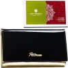 Peterson čierno-zlatá peňaženka s lakovanou textúrou Y696